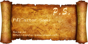 Pásztor Samu névjegykártya